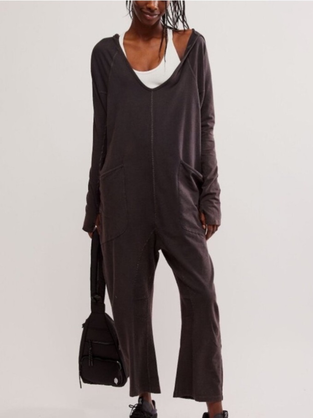 FP Movement by Free People Hotshot Hooded Onesie w/Thumbholes.  Sz S - Picture 7 of 8